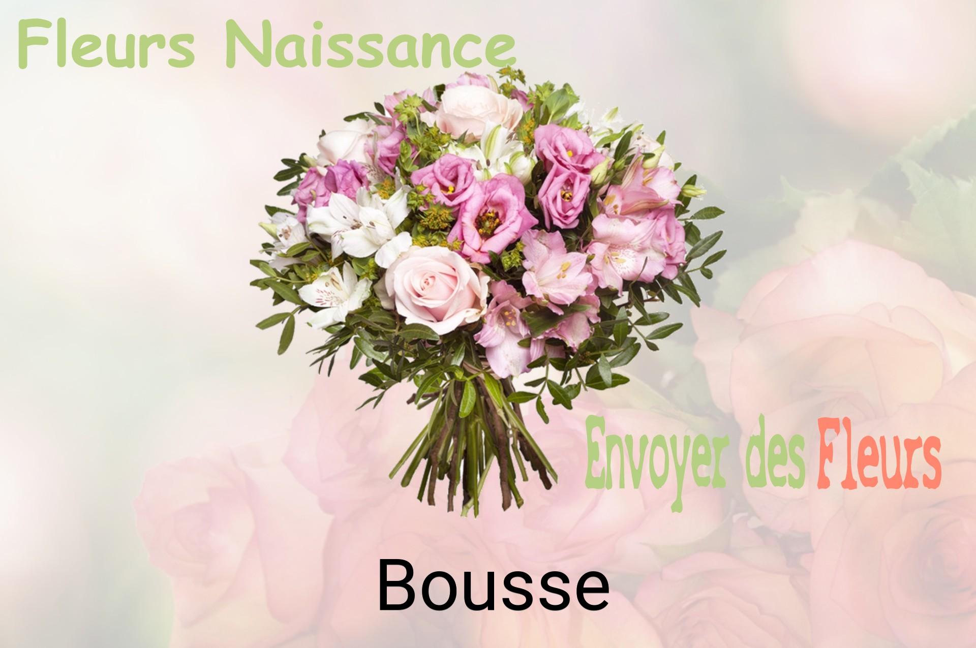 Bouquet de fleurs de naissance livré à Bousse